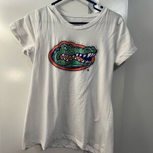 Women's White Gator Graphic Tee